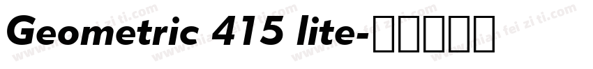 Geometric 415 lite字体转换